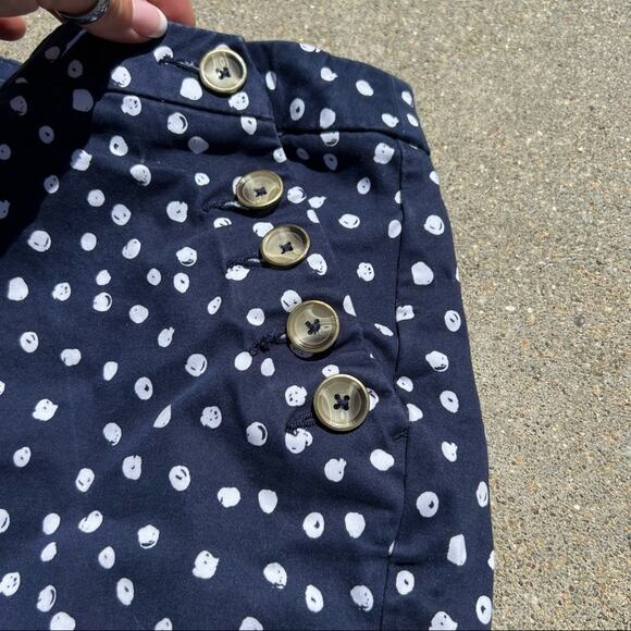 Lane Bryant navy blue polka dot sailor shorts side button Size 16 - Picture 3 of 6